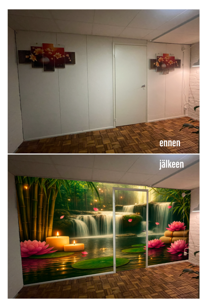 seinän somistus teippaamalla